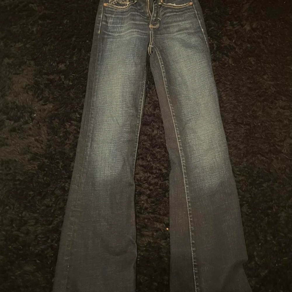 Womens Buckle Black Wide Leg Jeans
